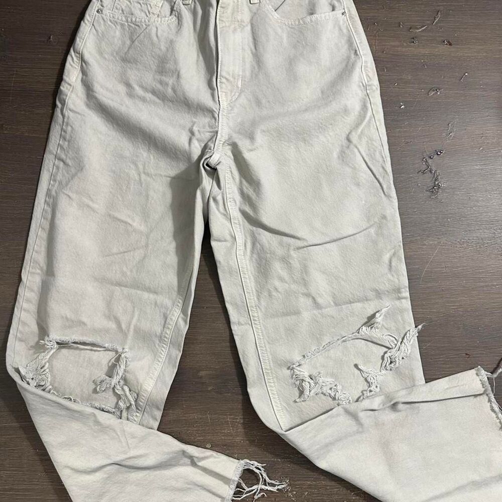 Pacsun Women's Cream and White Jeans